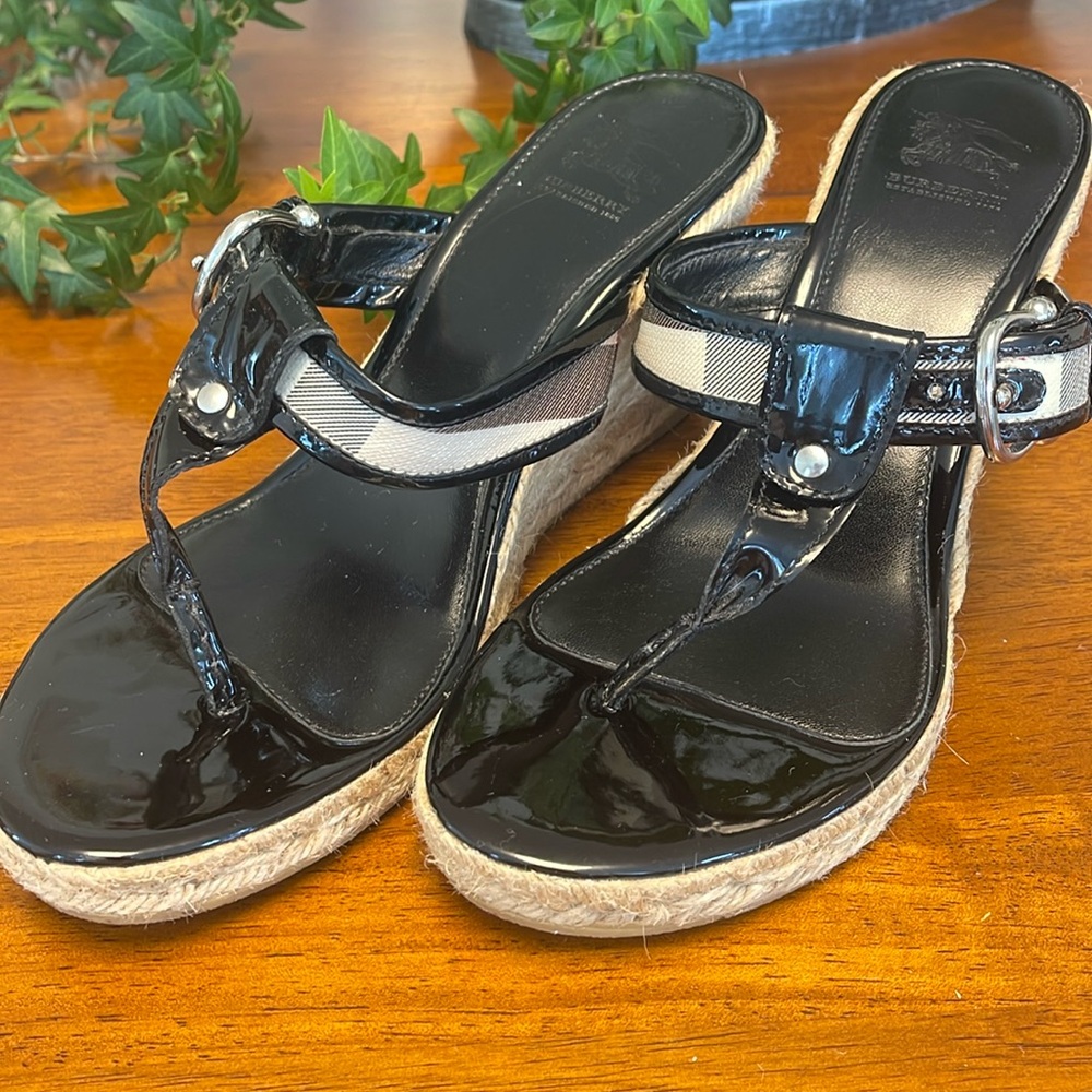 Burberry Black wedge Sandals in 41 size 10